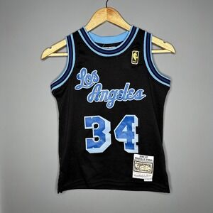 LA Lakers‎ 1996 O'Neal Reload Blue/Black Icon Swingman Jersey Youth Size Small 8
